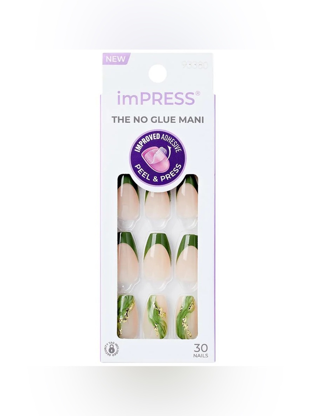 Impress Press-On Manicure in Eternity (Aqua Glitter Ombre) NWT size medium